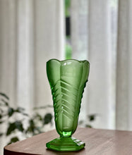 Load image into Gallery viewer, “Davidson” Green Art Deco Vase
