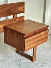 Load image into Gallery viewer, Kiaat Headboard &amp; Attached Pedestals
