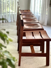 Load image into Gallery viewer, Set of 6 Kiaat Dining Chairs by DS Vorster &amp; Co (4 with Leather)
