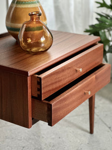 Mid-Century Headboard & Pedestals | Queen Bed