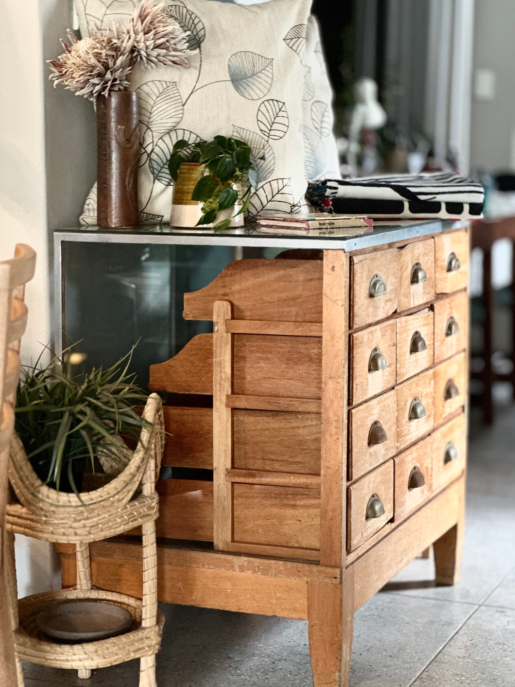 Vintage Solid Haberdashery Cabinet
