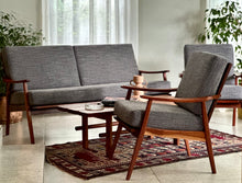 Load image into Gallery viewer, Pair Mahogany Framed Armchairs
