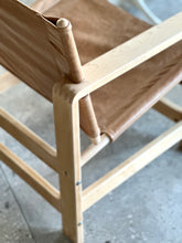 Load image into Gallery viewer, Pair of Leather Sling-Style Lounge Chairs

