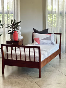 Mid-Century Single Bed / Daybed in Solid Sapele Mahogany — c.1960s