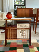 Load image into Gallery viewer, Solid Kiaat Magazine Rack &amp; Side Table
