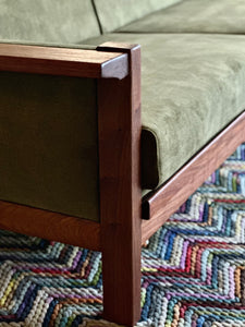"Lubis" Three-Seater Couch in Olive Green