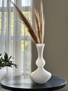 Contemporary Glass Vase - White