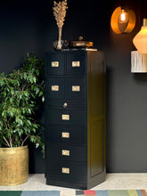 Load image into Gallery viewer, Tall Campaign-Style Chest of Drawers
