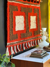 Load image into Gallery viewer, Woven Wool Wall Art - Retro Geometric Design
