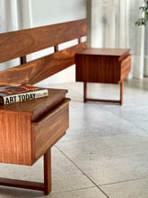 Load image into Gallery viewer, Kiaat Headboard &amp; Attached Pedestals
