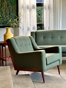 Pair of Buttoned Lounge Chairs
