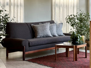Mahogany Framed, Mid-Century Couch
