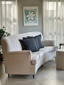 Curved Upholstered Couch