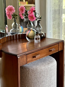 “Gomme” Demi-Lune Dresser with Hertex Haus Stool