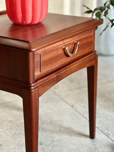 Sapele Mahogany Queen Headboard & Pedestals