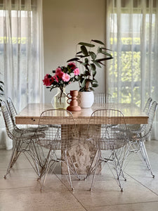 Travertine Square Dining Table