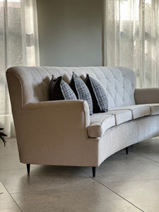 Curved Upholstered Couch