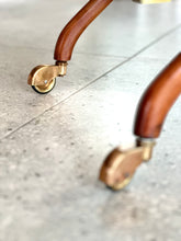 Load image into Gallery viewer, Elegant Brass, Glass &amp; Wooden Drinks Cart
