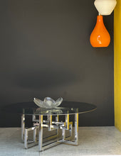 Load image into Gallery viewer, Striking Chromed and Smokey Glass Coffee Table
