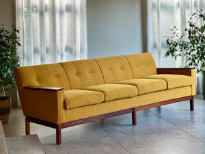 "Sunshine Mustard" Four Seater Vintage Couch