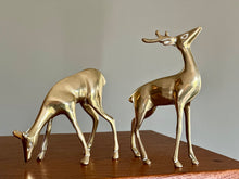 Load image into Gallery viewer, Vintage Pair of Solid Brass Deer
