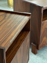 Load image into Gallery viewer, A Pair of Bedside Pedestals | Built-in Magazine or Book Holder
