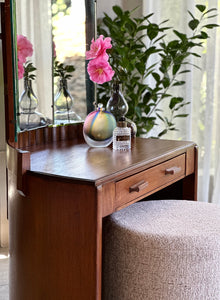 “Gomme” Demi-Lune Dresser with Hertex Haus Stool