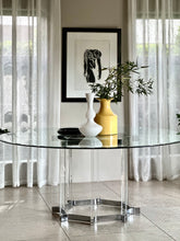 Load image into Gallery viewer, Lucite and Chrome Dining Table
