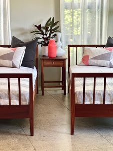 Mid-Century Single Bed / Daybed in Solid Sapele Mahogany — c.1960s