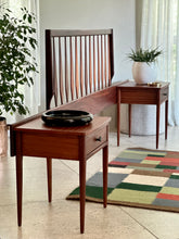 Load image into Gallery viewer, Headboard with Attached Pedestals - Queen Size Bed
