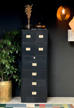Load image into Gallery viewer, Tall Campaign-Style Chest of Drawers
