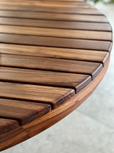 Load image into Gallery viewer, Slatted Top Round Dining Table
