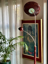 Load image into Gallery viewer, Postmodern Tortoiseshell Floor Lamp | Dual Light | 1980s
