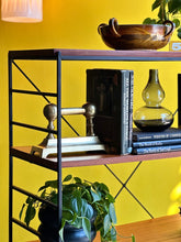 Load image into Gallery viewer, Retro Steel &amp; Wood Bookshelf
