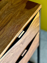 Load image into Gallery viewer, Comtemporary Solid Kiaat Desk with Integrated Shelves
