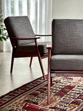 Load image into Gallery viewer, Pair Mahogany Framed Armchairs
