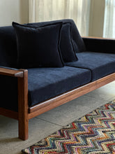 Load image into Gallery viewer, Retro Lubis Three-Seater Couch in Midnight Navy

