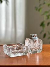 Load image into Gallery viewer, Clear Crystal Ashtray &amp; Lighter Duo
