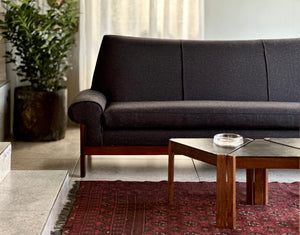 Mahogany Framed, Mid-Century Couch