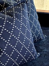 Load image into Gallery viewer, Retro Lubis Three-Seater Couch in Midnight Navy
