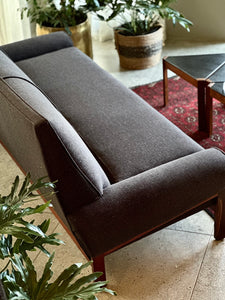 Mahogany Framed, Mid-Century Couch