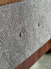 Load image into Gallery viewer, Retro Queen Bed Headboard with Attached Pedestals
