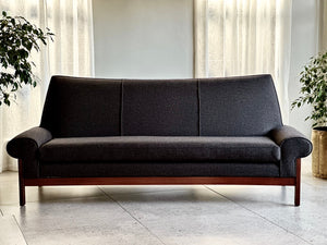 Mahogany Framed, Mid-Century Couch