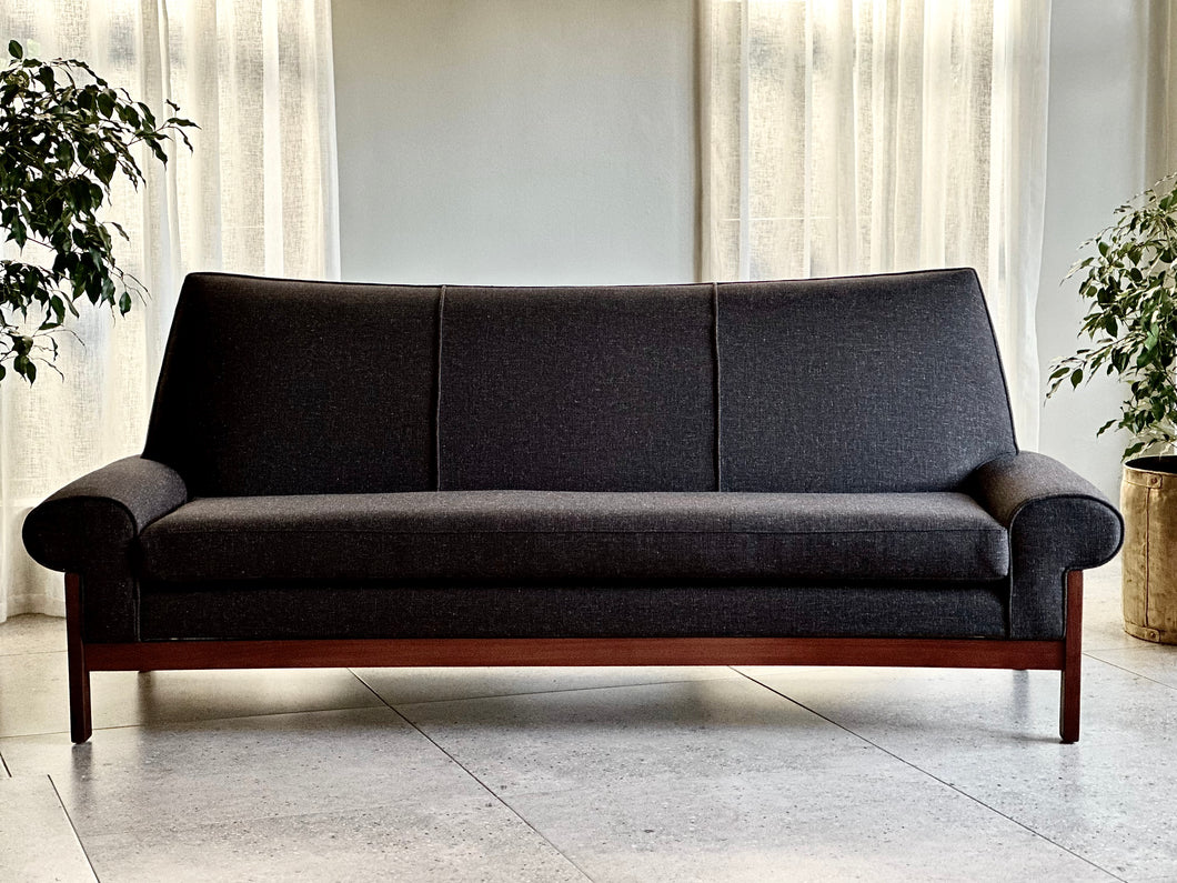 Mahogany Framed, Mid-Century Couch