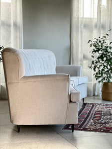 Curved Upholstered Couch