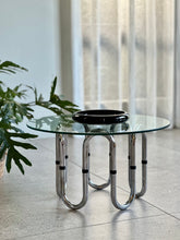 Load image into Gallery viewer, Glass &amp; Chrome Round Coffee Table
