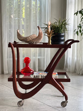 Load image into Gallery viewer, Sculpural Mid-Century Drinks Trolley
