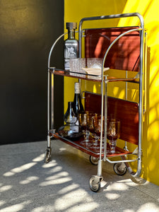 Foldable Retro Trolley - Formica Trays