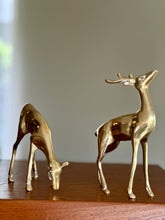Load image into Gallery viewer, Vintage Pair of Solid Brass Deer
