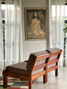Pair of Solid Kiaat, DS Vorster & Co Chairs (2 or 4)